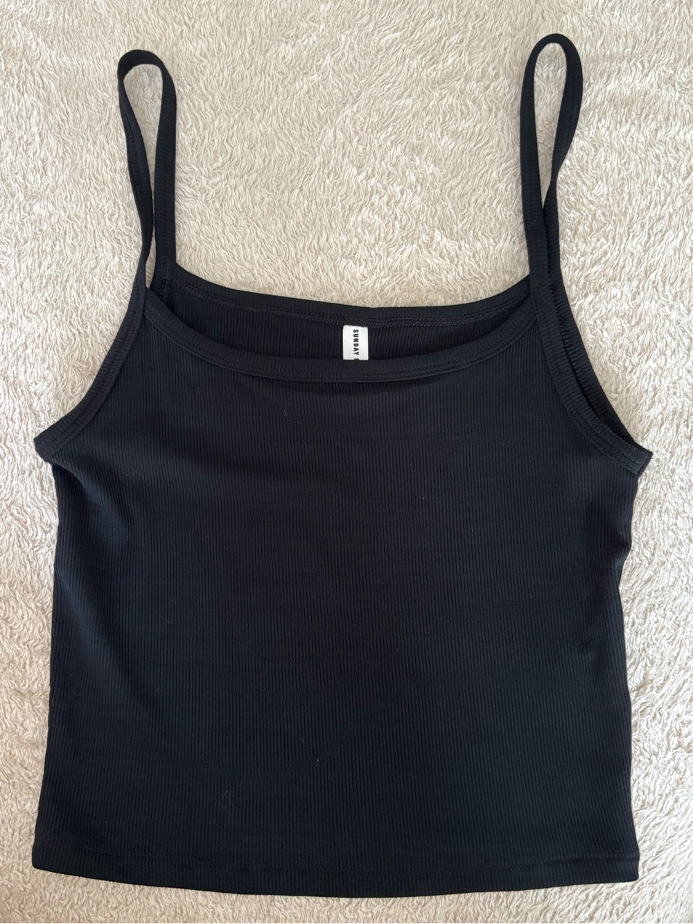 Aritzia Sunday Best Black Basic Tank Top